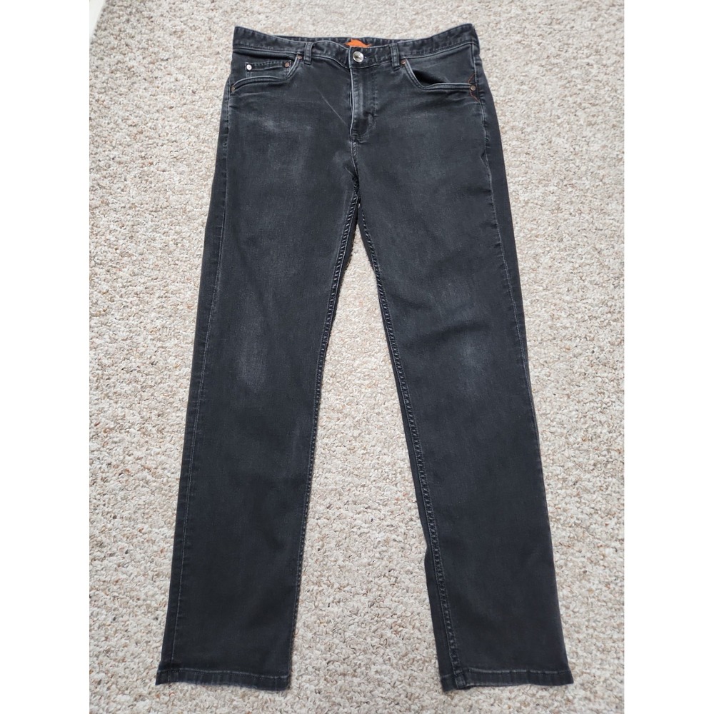 Tommy Bahama Jeans 34x30 Actual Mens Black Denim Stretch Regular Straight Leg